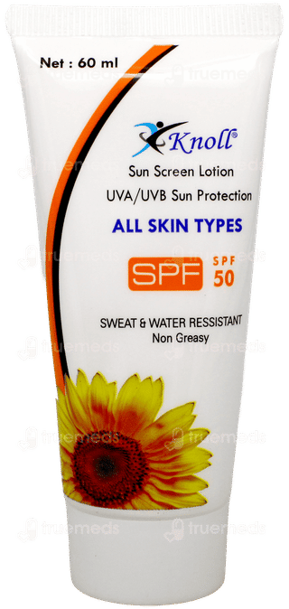 Knoll Spf 50 Sun Screen Lotion 60Ml